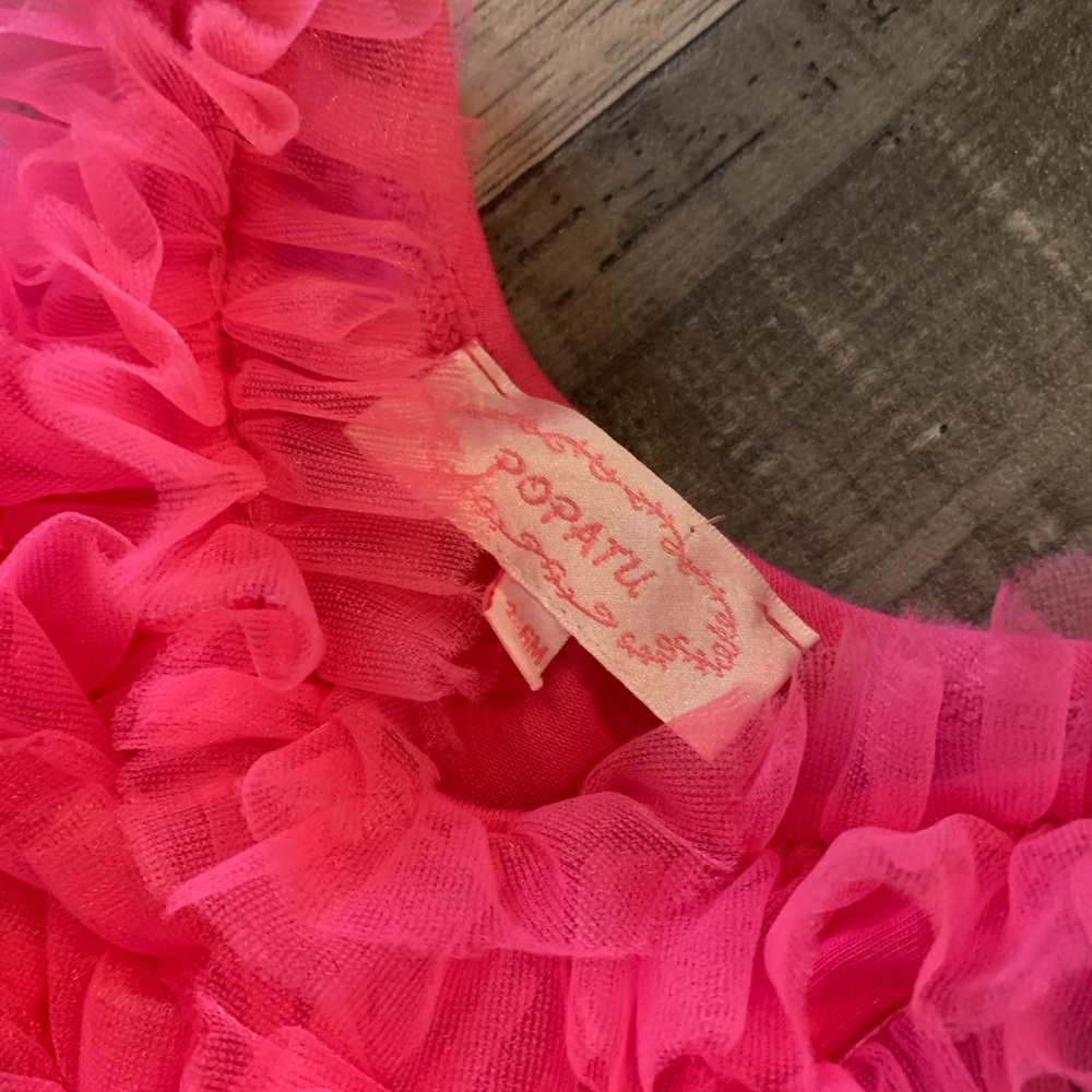 Pink Ruffled Tulle Dress - Picture 5 of 6